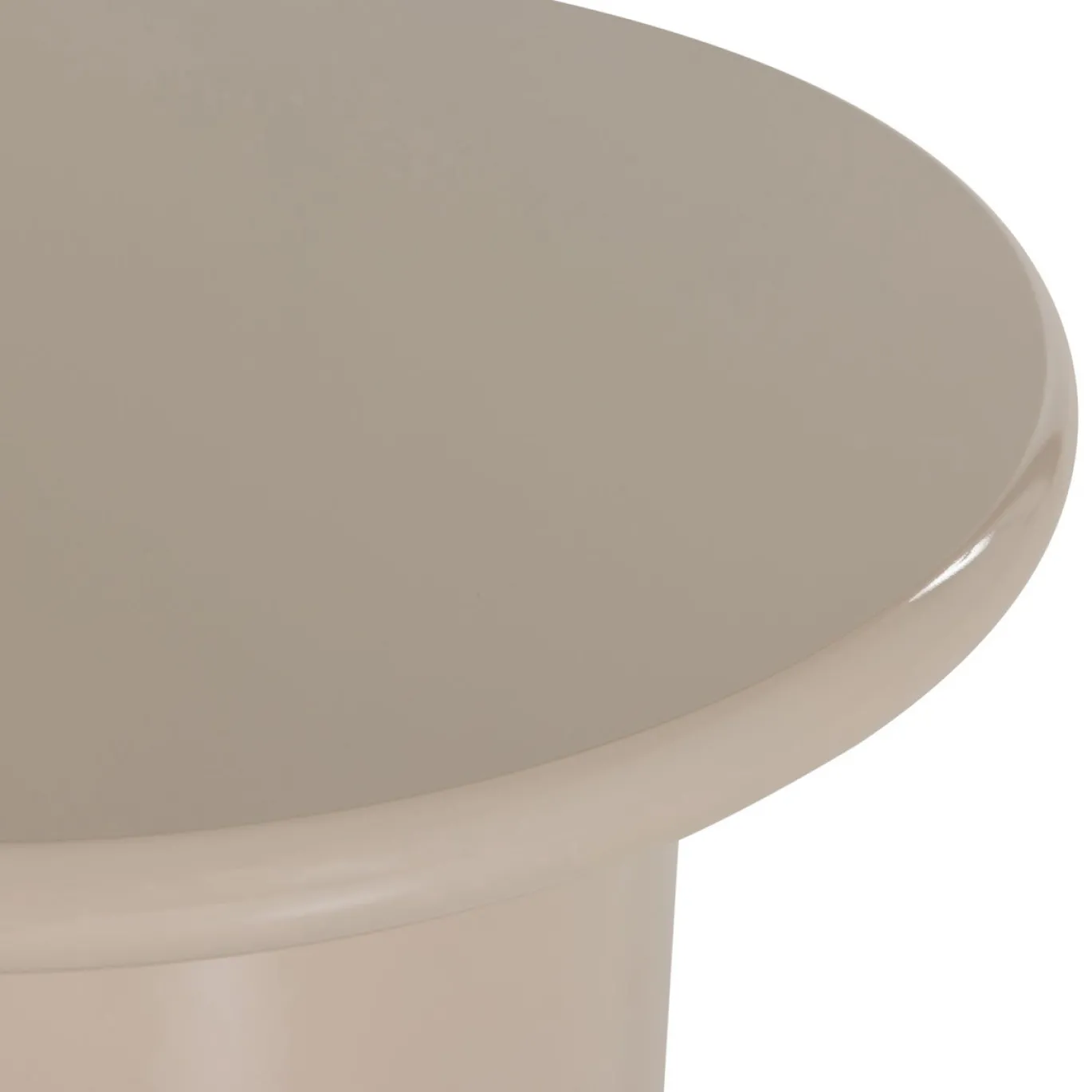 Woood Bijzettafel Mavon MDF Hoogglans Zand 35xØ60cm