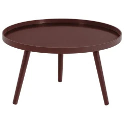 Woood Bijzettafel Mesa L Hout Bordeauxrood Ø60cm