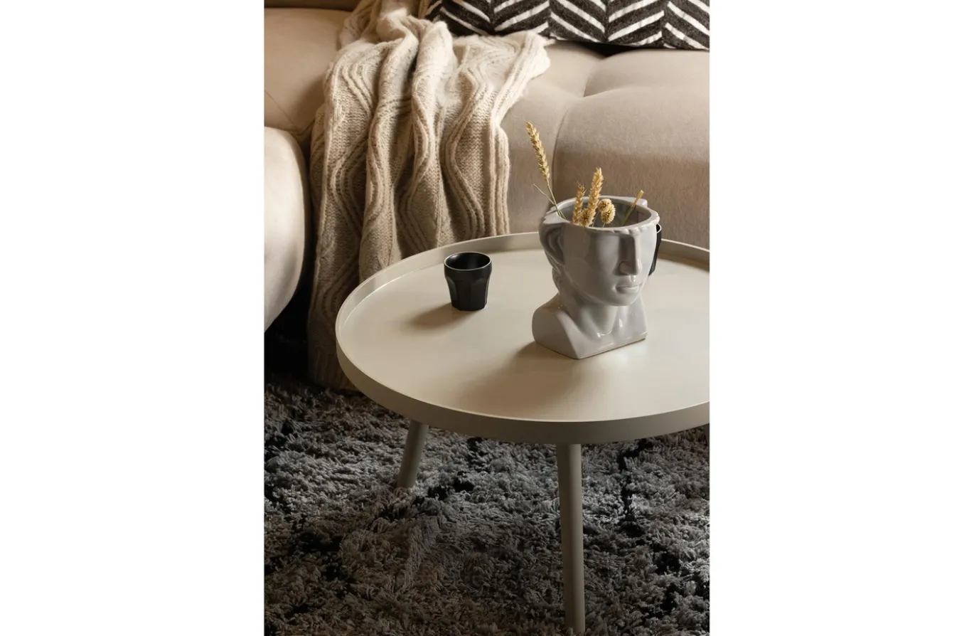 Woood Bijzettafel Mesa L Hout Antique Beige 34xØ60cm