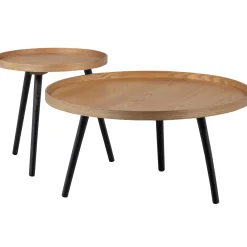 Woood Bijzettafel Mesa L Hout Naturel Ø60cm