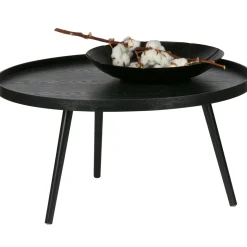 Woood Bijzettafel Mesa XL Hout Zwart Ø78cm