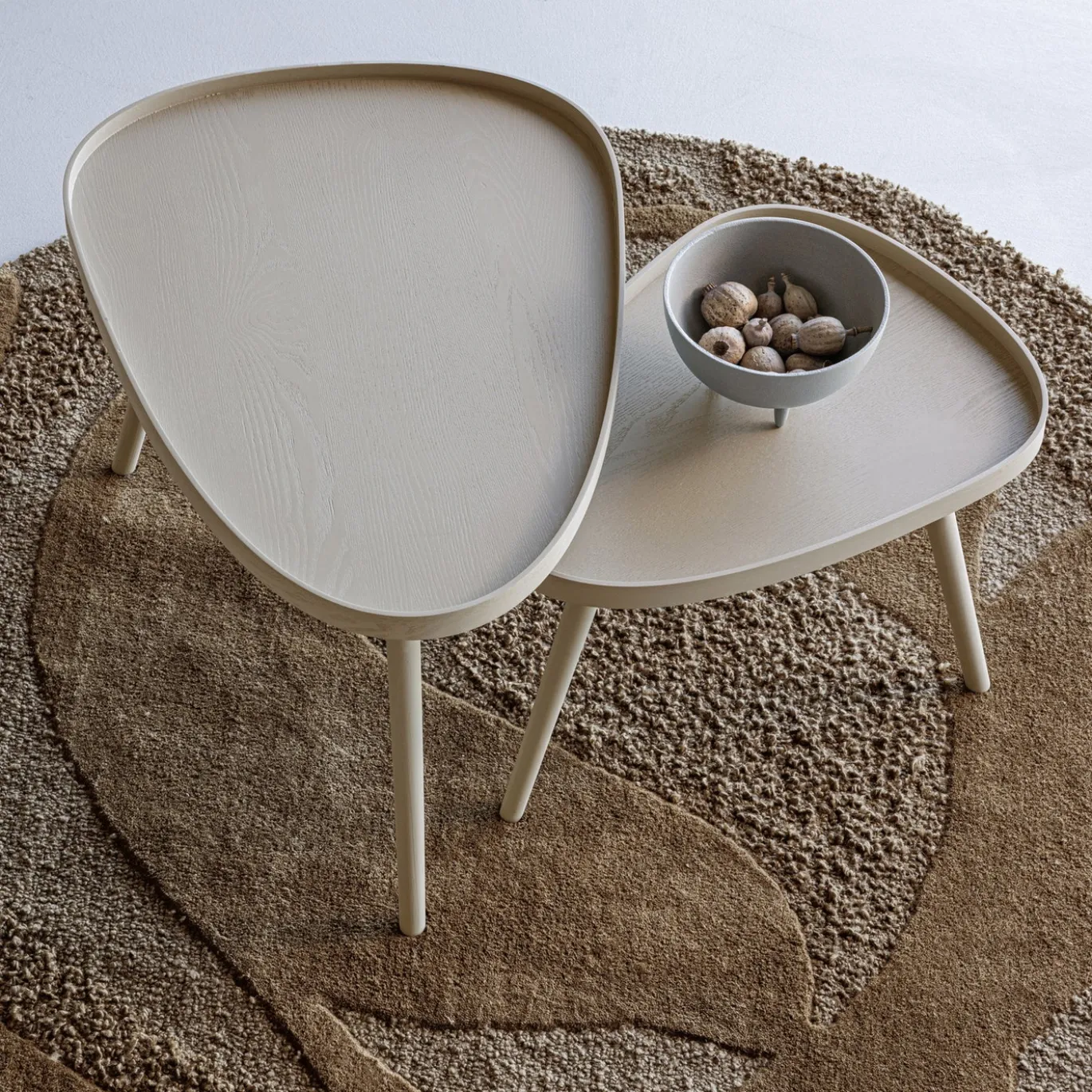 Woood Bijzettafel Nissa Zand Set Van 2