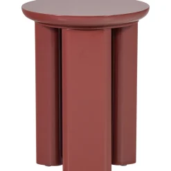 Woood Bijzettafel Orivo Hout Hoogglans Roodroze