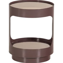 Woood Bijzettafel Sero Metaal Glas Bruin