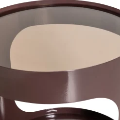 Woood Bijzettafel Sero Metaal Glas Bruin