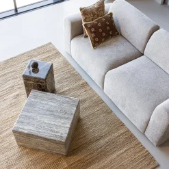 Woood Bijzettafel Vexa Marmer Bruin