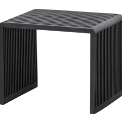Woood Bijzettafel Willa Recycled Teak Zwart Set van 2