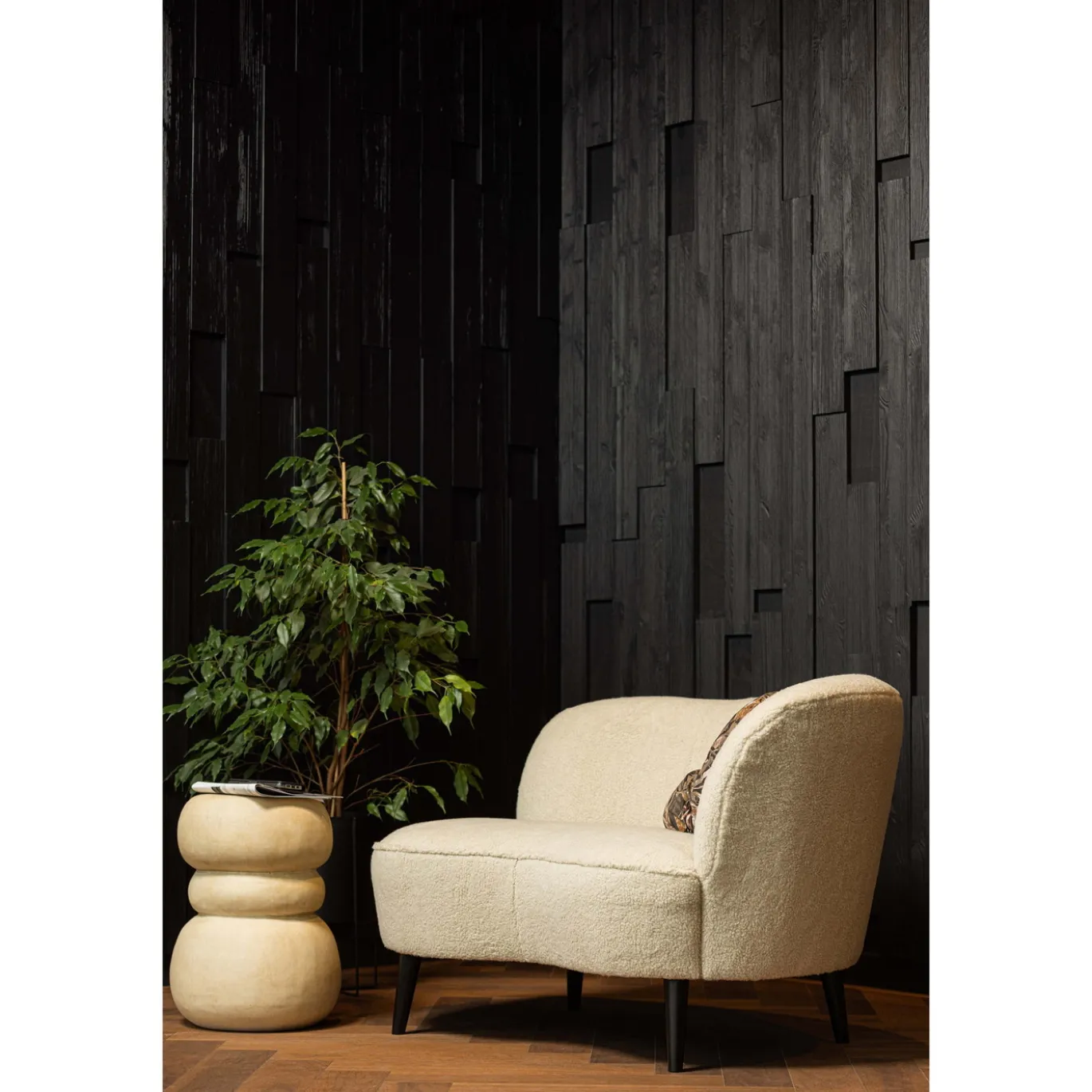 Woood Bijzettafel Yvo Betonlook Naturel