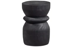 Woood Bikkel Kruk Hout Zwart Ø28cm