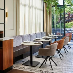 Woood Bistro Tafel Tablo Eindstuk Vl 80x74cm Dakargrau