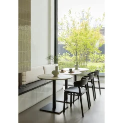 Woood Bistro Tafel Tablo Eindstuk Vl 80x74cm Dakargrau