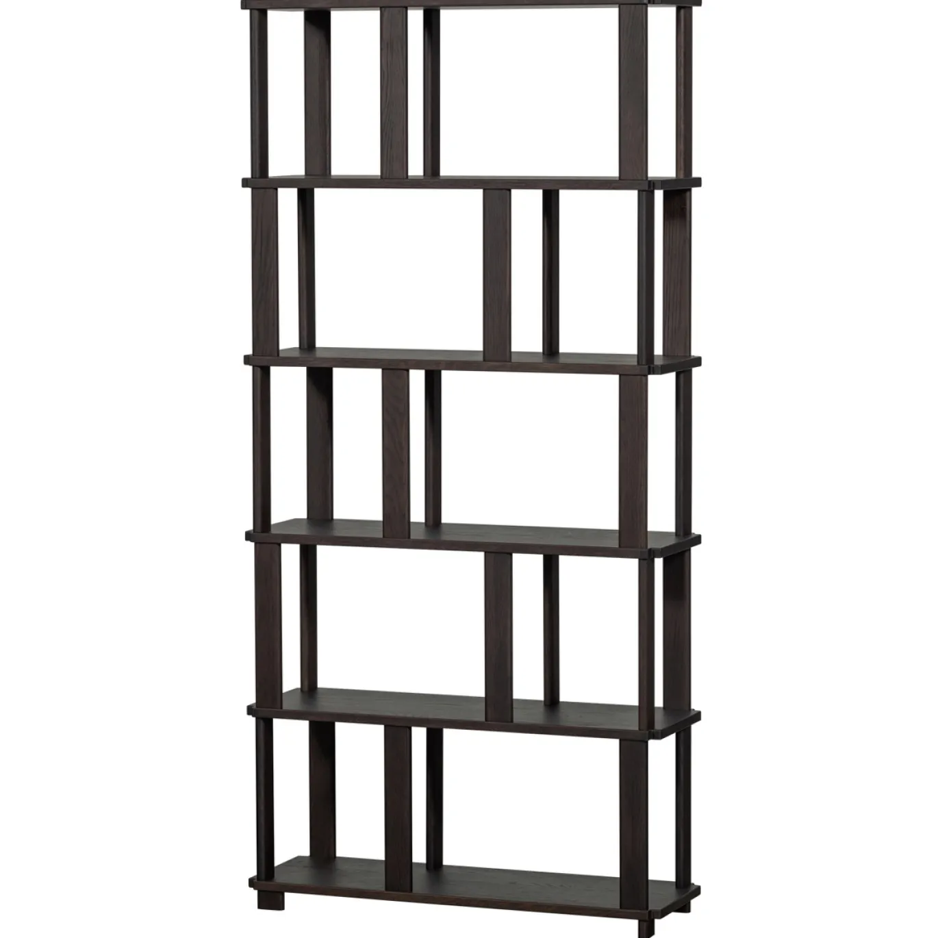 Woood Boekenkast Riss Eikenhout Mystic Brown 186x90cm