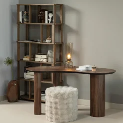 Woood Boekenkast Riss Eikenhout Naturel 186x90cm