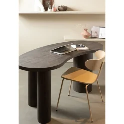 Woood Bureau Maan Organisch Donkerbruin