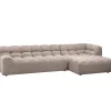 Woood Chaise Longue Allure Rechts Geweven Stof Bruin Melange