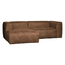Woood Chaise Longue Bank Bean Links Ecoleer Cognac