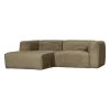 Woood Chaise Longue Bank Bean Links Structure Velvet Spices