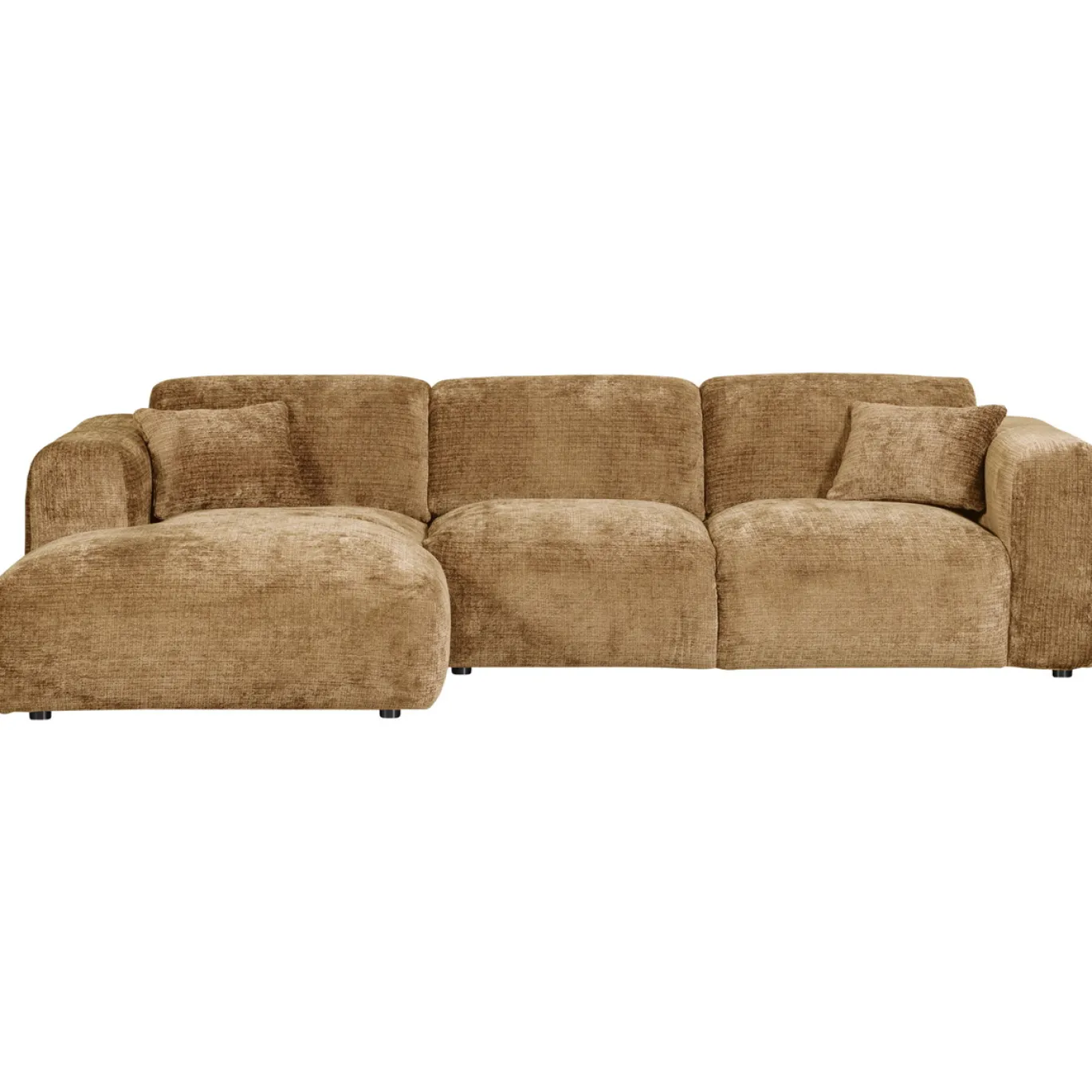Woood Chaise Longue Bank Cloud Links Chenille Honinggeel