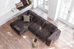 Woood Chaise Longue Bank Cloud Links Chenille Warmbruin