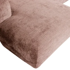 Woood Chaise Longue Bank Cloud Links Chenille Taupe/Roze