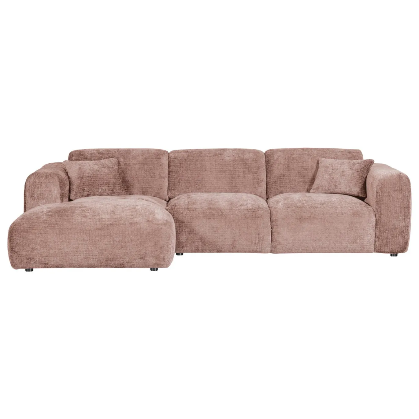 Woood Chaise Longue Bank Cloud Links Chenille Taupe/Roze