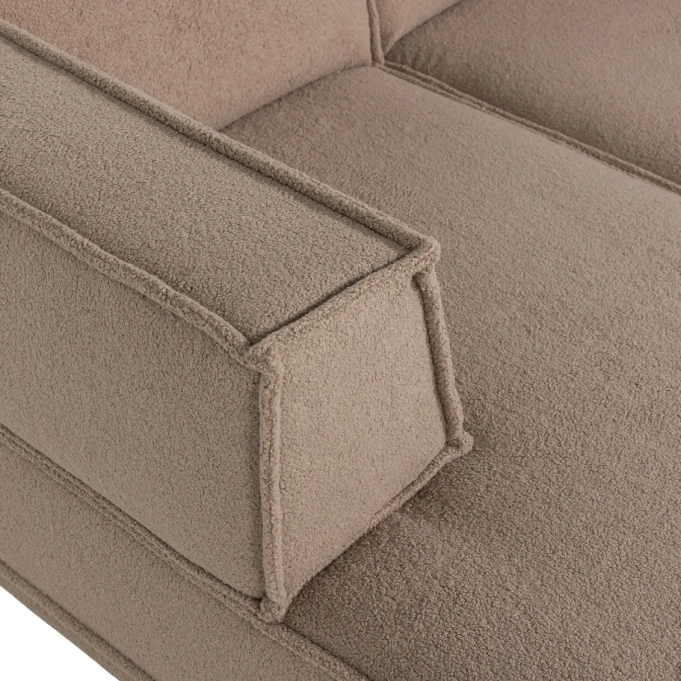 Woood Chaise Longue Bank Manu Links Teddy Taupe