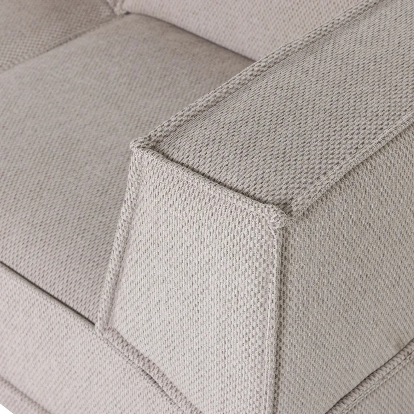 Woood Chaise Longue Bank Manu Links Grove Chenille Naturel