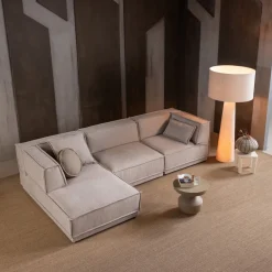 Woood Chaise Longue Bank Manu Links Grove Chenille Naturel