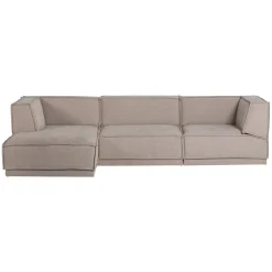 Woood Chaise Longue Bank Manu Links Grove Chenille Naturel