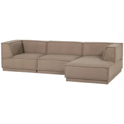 Woood Chaise Longue Bank Manu Rechts Teddy Taupe