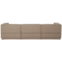 Woood Chaise Longue Bank Manu Rechts Teddy Taupe