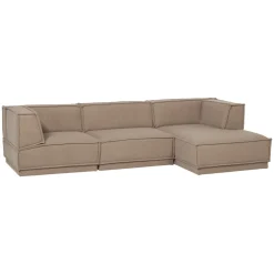 Woood Chaise Longue Bank Manu Rechts Teddy Taupe