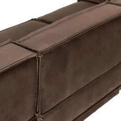 Woood Chaise Longue Bank Manu Rechts Velvet Bruin