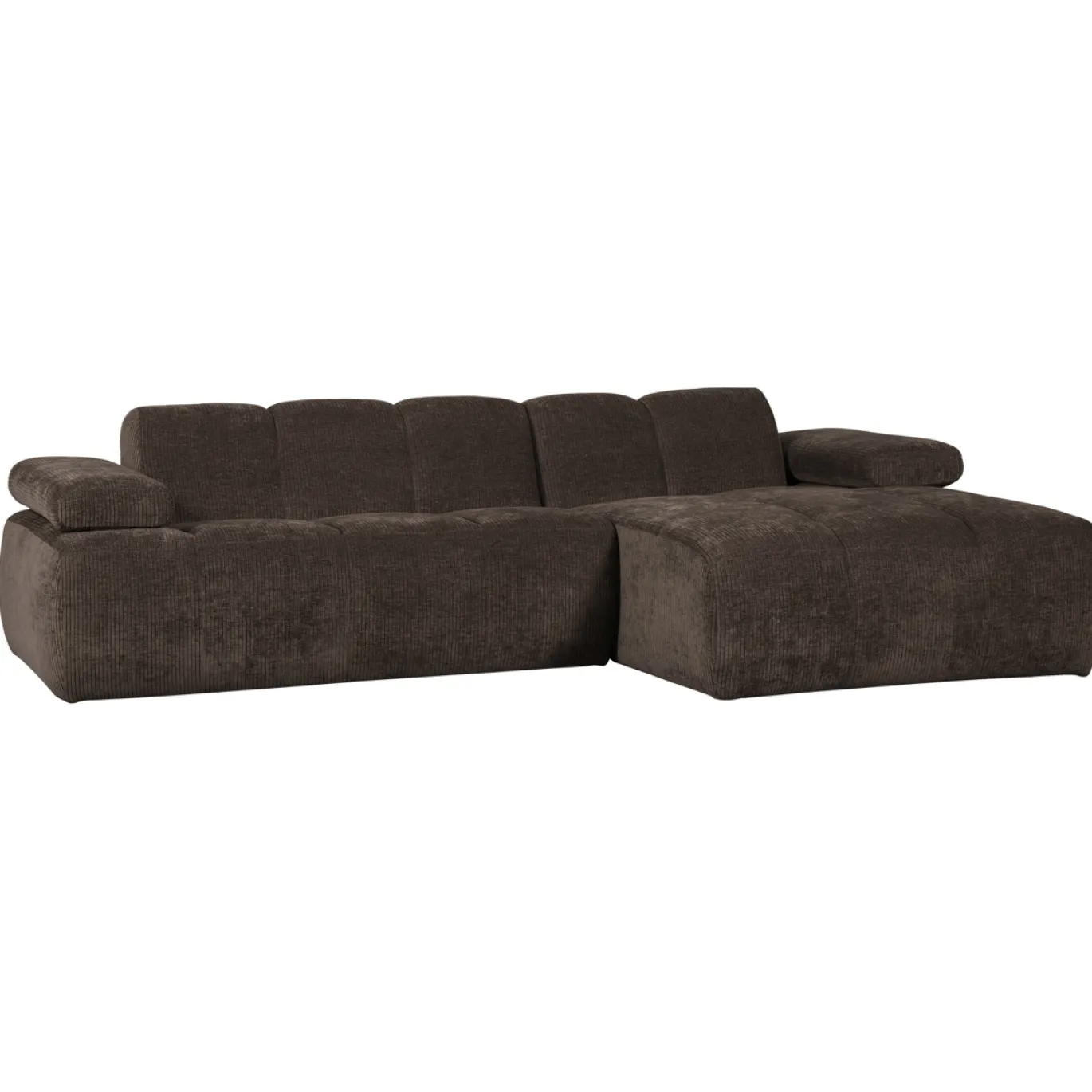 Woood Chaise Longue Bank Mojo Rechts Ribstof Bruin