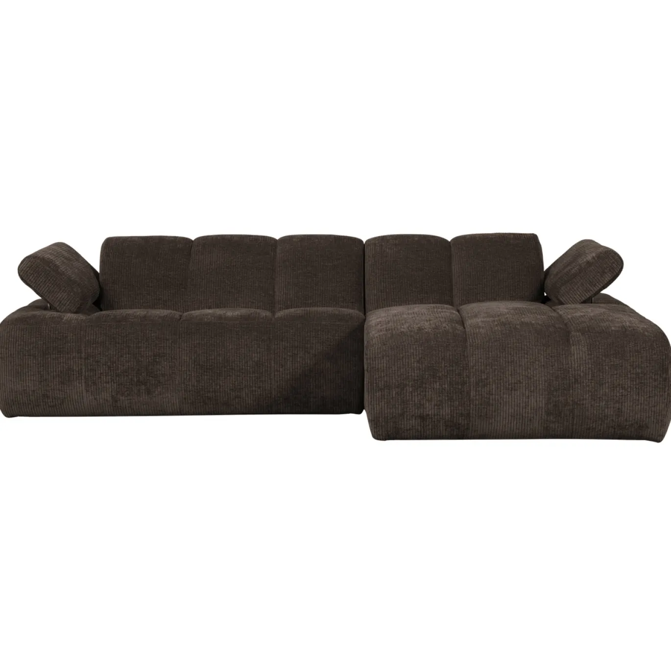 Woood Chaise Longue Bank Mojo Rechts Ribstof Bruin