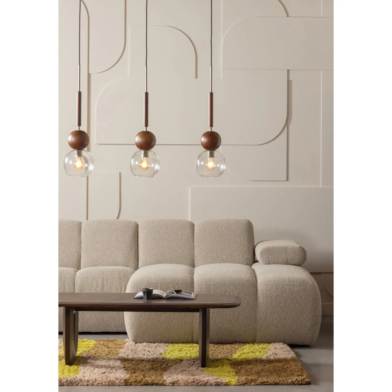Woood Chaise Longue Bank Mojo Rechts Bouclé Beige