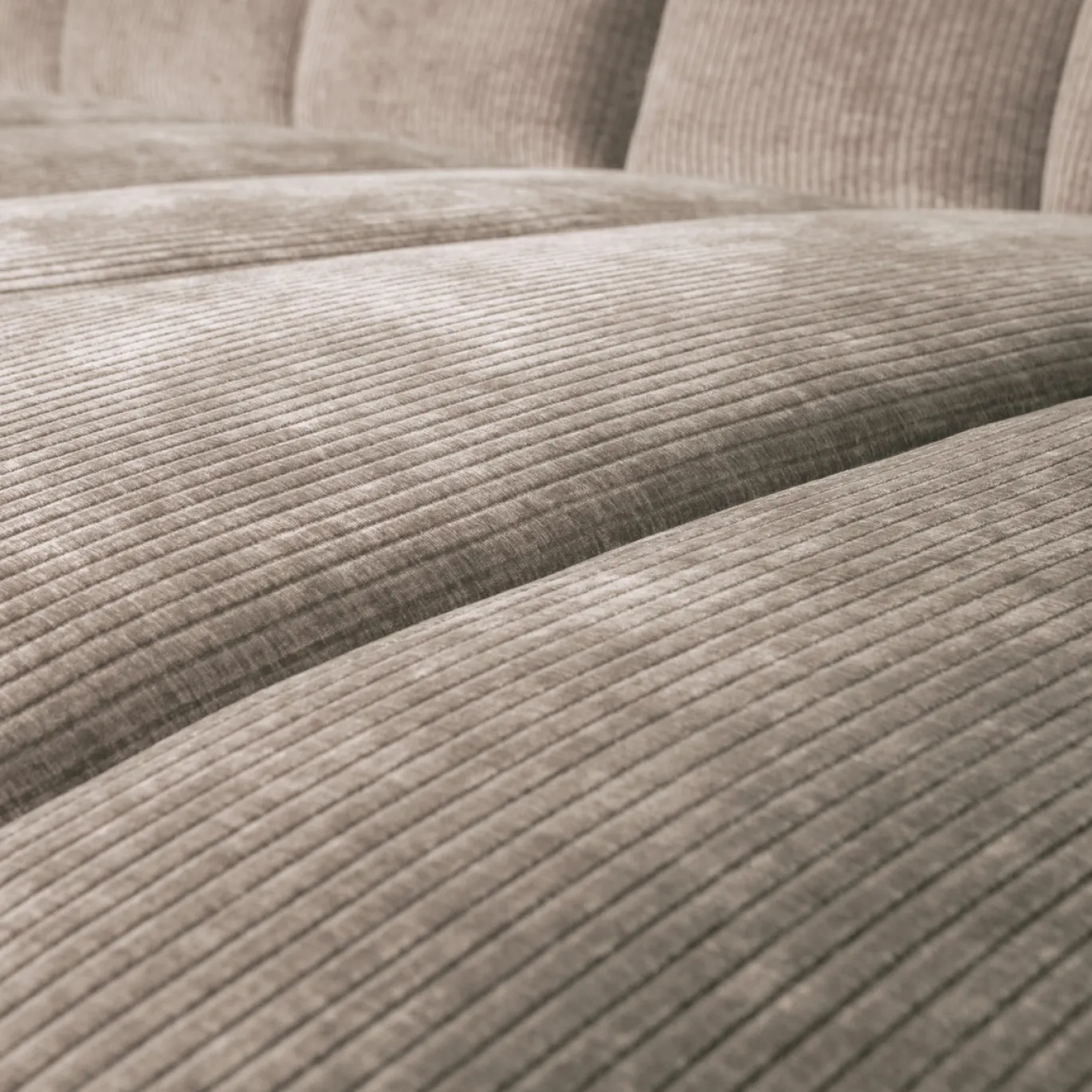 Woood Chaise Longue Bank Mojo Rechts Ribstof Donker Zand