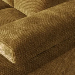 Woood Chaise Longue Bank Mojo Rechts Ribstof Honinggeel