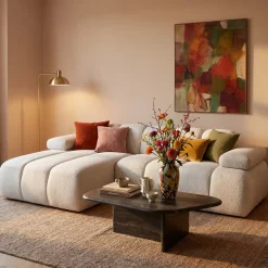 Woood Chaise Longue Bank Mojo Links Wollig Ecru