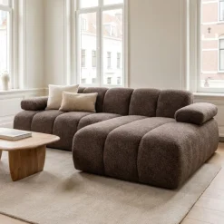 Woood Chaise Longue Bank Mojo Rechts Wollig Bruin