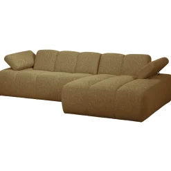Woood Chaise Longue Bank Mojo Rechts Bouclé Geel/Bruin