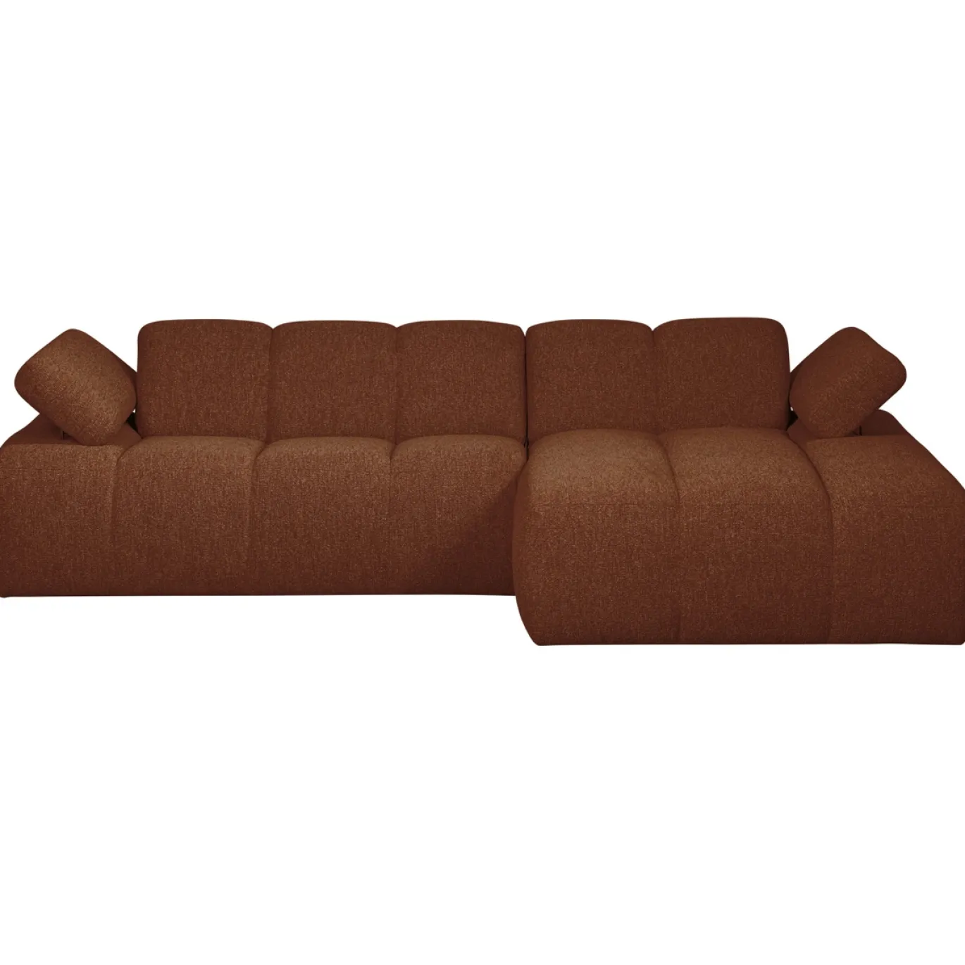 Woood Chaise Longue Bank Mojo Rechts Bouclé Roestbruin