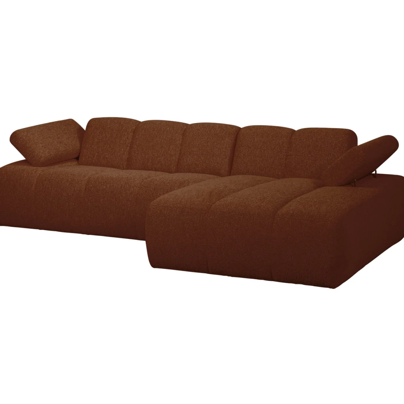 Woood Chaise Longue Bank Mojo Rechts Bouclé Roestbruin