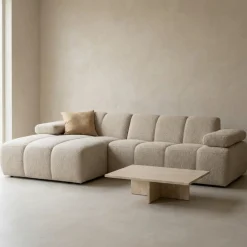 Woood Chaise Longue Bank Mojo Links Bouclé Beige