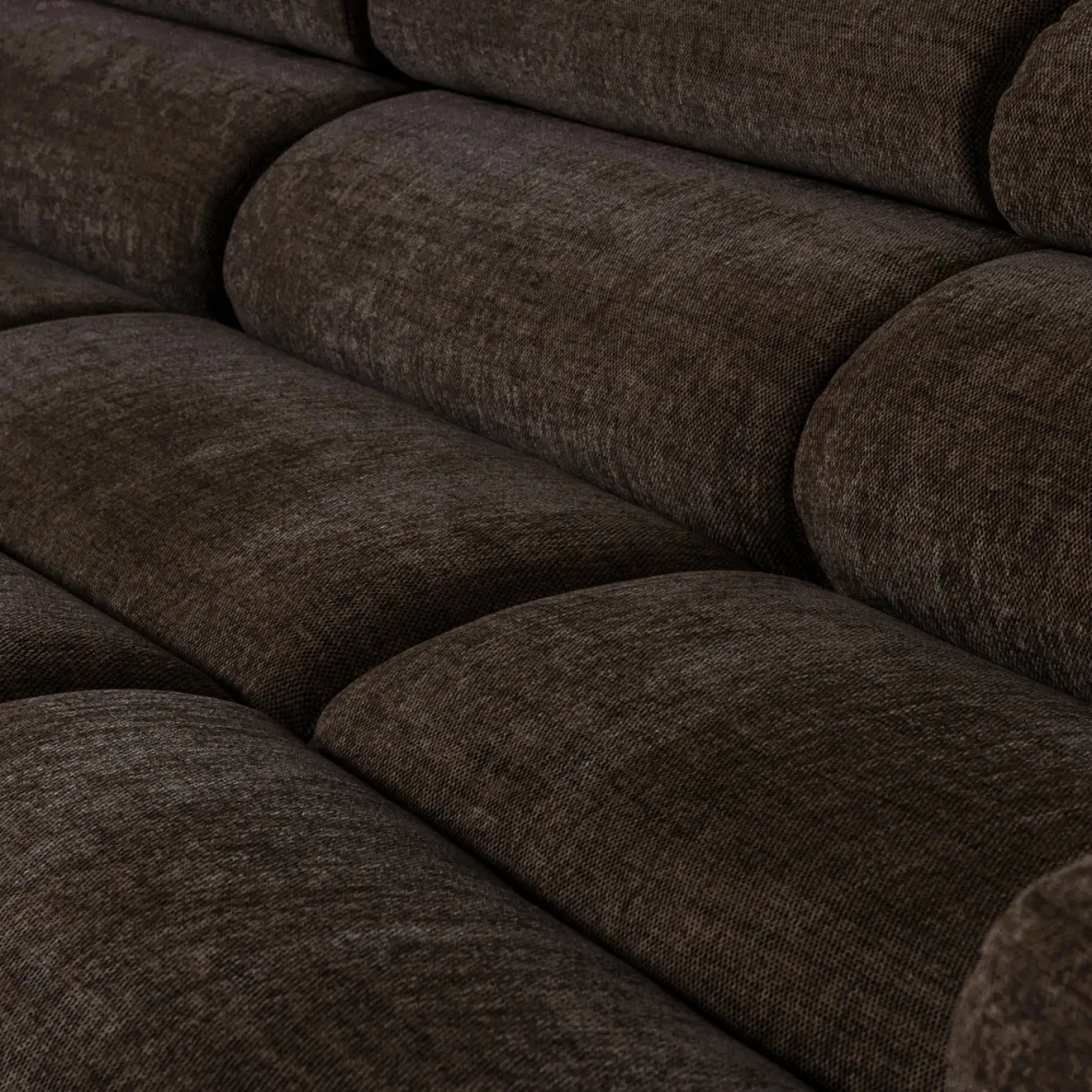 Woood Chaise Longue Bank Novi Links Donkerbruin Melange