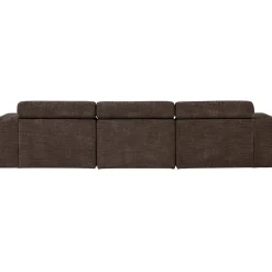 Woood Chaise Longue Bank Novi Links Donkerbruin Melange