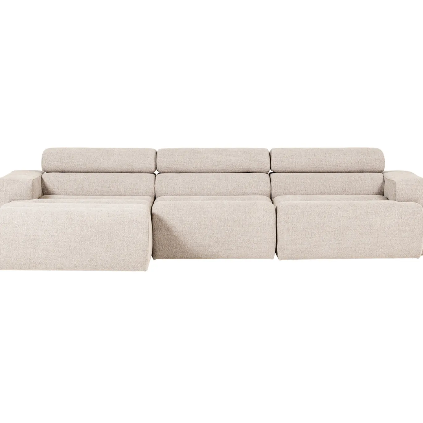Woood Chaise Longue Bank Novi Links Bouclé Naturel