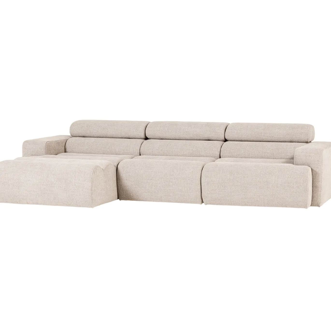 Woood Chaise Longue Bank Novi Links Bouclé Naturel