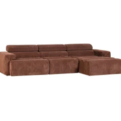 Woood Chaise Longue Bank Novi Rechts Ribstof Terra