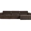 Woood Chaise Longue Bank Novi Rechts Donkerbruin Melange